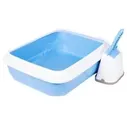 Туалет для кошек IMAC Duo с совком, 59 см*40 см*28 см, голубой