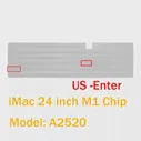 Накладка на клавиатуру для 2021, Apple iMac 24 дюйма, M1, чип Magic, США, цифровая клавиатура и Touch ID модель A2520, силикагель (art.: 3920bbbb765e8)