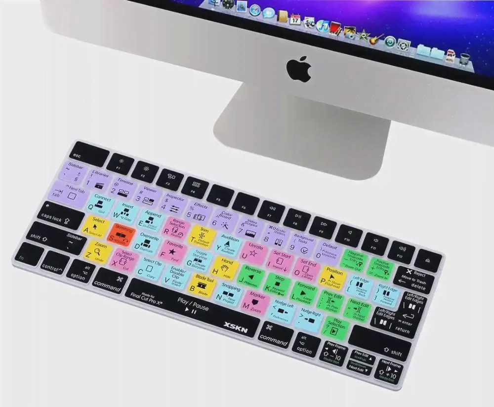 Клавиатура XSKN для Apple финал Cut Pro X, беспроводная клавиатура для Apple, клавиатура iMac Magic, английская клавиатура FCP, смарт-Обложка Hotkeys (art.: 7a43c47df)-1