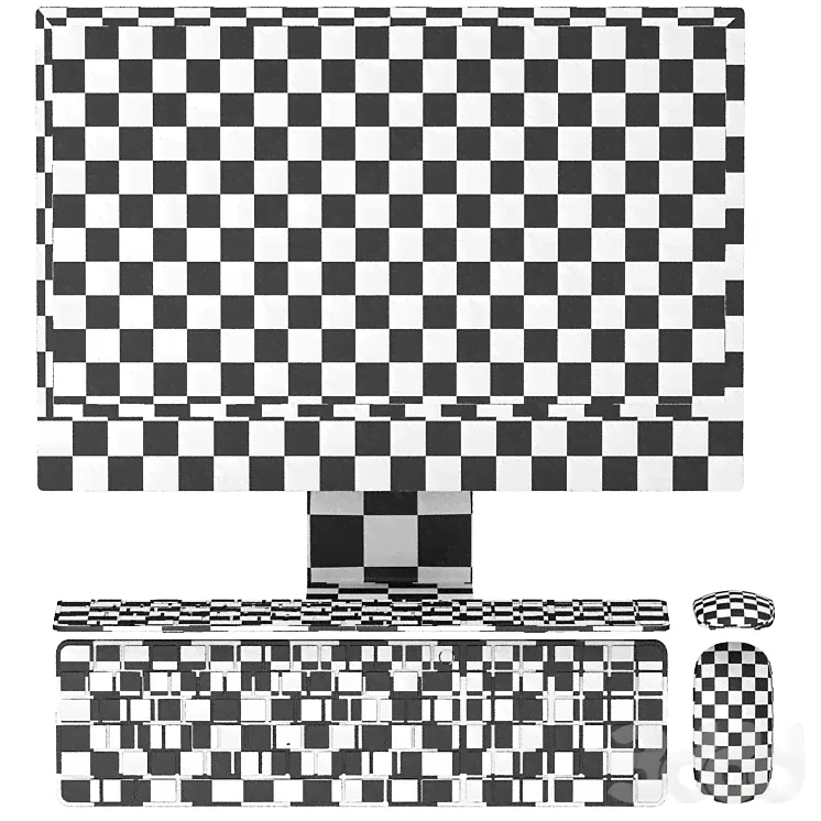 apple imac m3 - Компьютеры, электроника - 3D модель-0