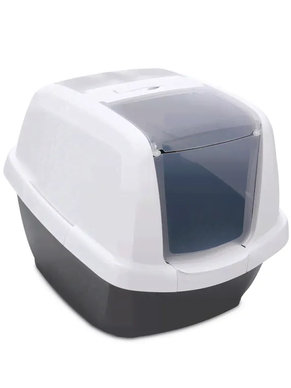 IMAC MADDY био-туалет для кошек 65х47,5х47,5h см, белый/антрацит-0