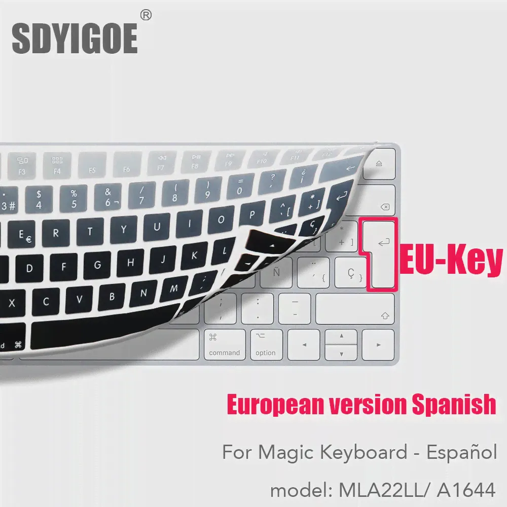 Испанская клавиатура для Apple, беспроводная клавиатура keybord MLA22LL A1644 IMAC Magic, Защитная силиконовая крышка, версия для ЕС (art.: 3a3641adad4)-0
