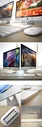 Apple iMac 2015 4k 5k RETINA with Accessories - Компьютеры, электроника - 3D модель