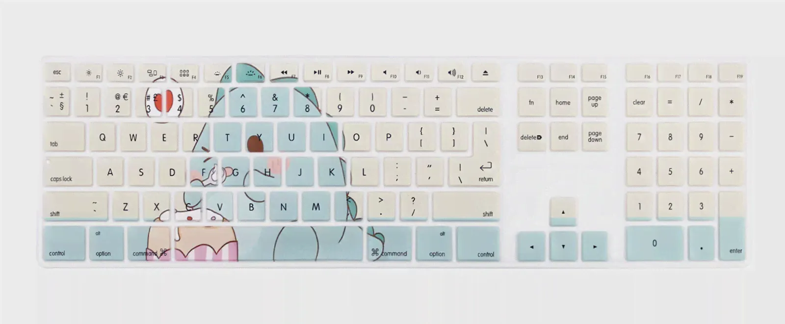 Студийная клавиатура с горячими клавишами, чехол для клавиатуры Apple, клавиатура с цифровым интерфейсом USB Для iMac G6, Проводная клавиатура для настольного ПК (art.: 3920c7abdf1dc)-3