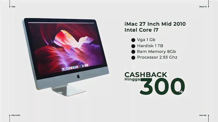 Apple iMac 2010 27 inch i7 2.93Ghz 8GB 1TB HDD A1312 EMC 2390