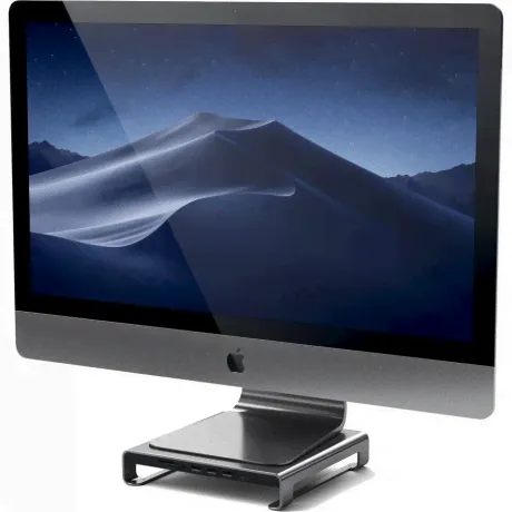 Док станция Satechi Type-C Aluminum iMac Stand with Built-in USB-C Data для iMac серый (ST-AMSHM)