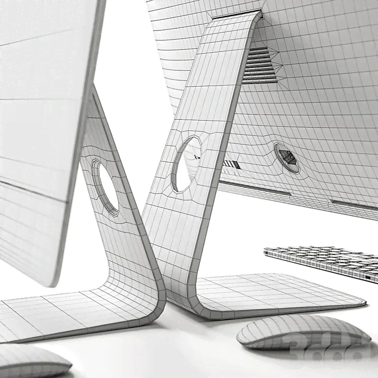Apple iMac 2020 - Компьютеры, электроника - 3D модель-1