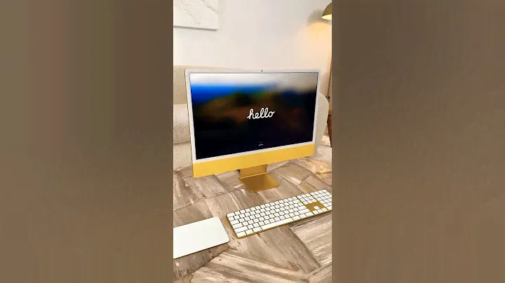The iMac M3 in orange unboxing #apple #appleunboxing #asmr #iMac #applehaul