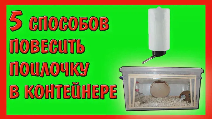 КАК ПРИКРЕПИТЬ ПОИЛКУ ДЛЯ ХОМЯКА В КОНТЕЙНЕР / 5 СПОСОБОВ / ПОВЕСИТЬ ПОИЛКУ В КОНТЕЙНЕРЕ