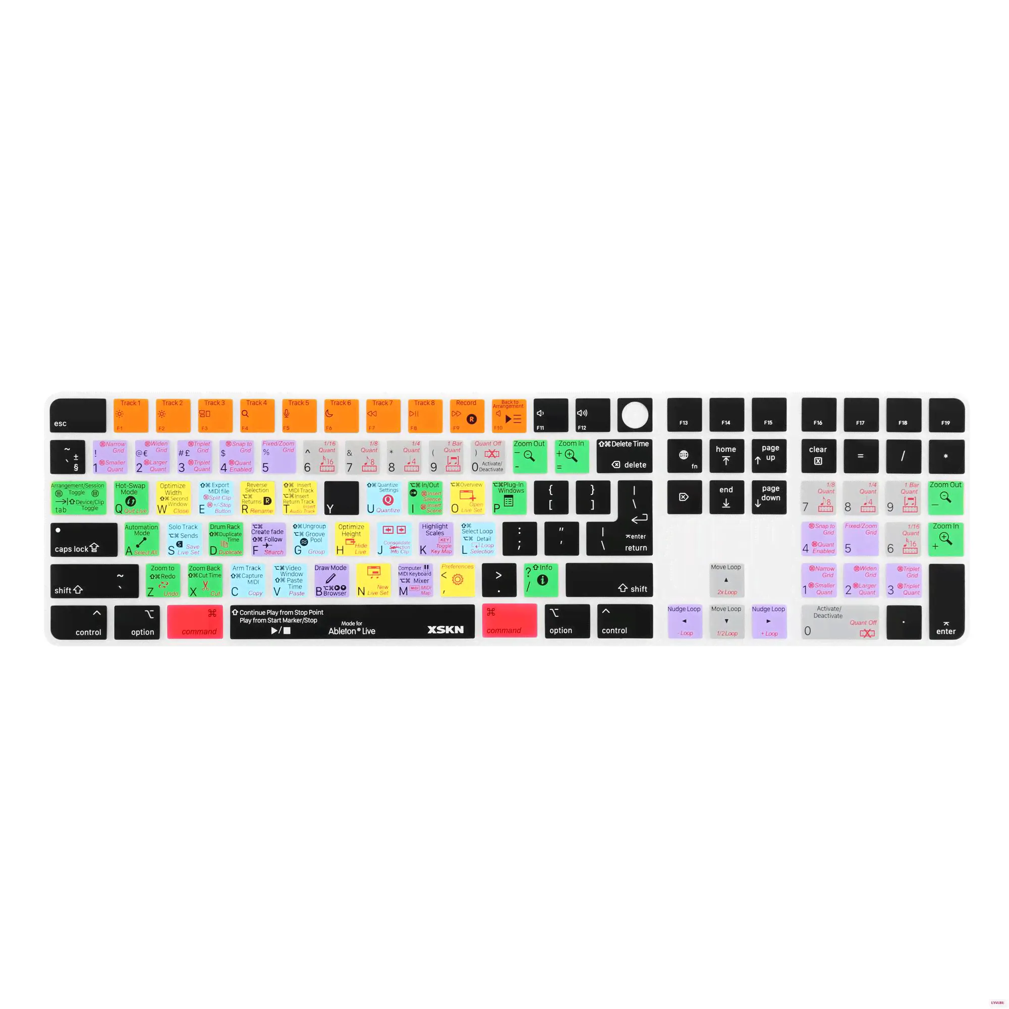 XSKN Ableton живая силиконовая клавиатура Обложка для 2021 24 "iMac M1 чип Волшебная с Touch ID-0