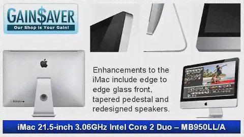 GainSaver Deals iMac Desktop 21.5" 3.06GHz Core 2 Duo - MB950LL/A only $703.10!