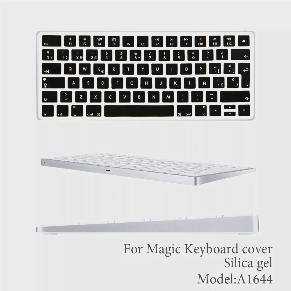 Испанская клавиатура для Apple, беспроводная клавиатура keybord MLA22LL A1644 IMAC Magic, Защитная силиконовая крышка, версия для ЕС (art.: 3a3641adad4)-2