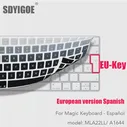 Испанская клавиатура для Apple, беспроводная клавиатура keybord MLA22LL A1644 IMAC Magic, Защитная силиконовая крышка, версия для ЕС (art.: 3a3641adad4)